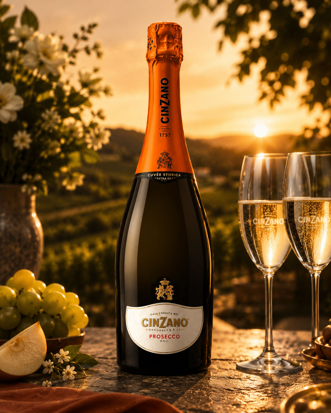Cinzano Prosecco D.O.C Italian Dry Sparkling Wine 750ml 1