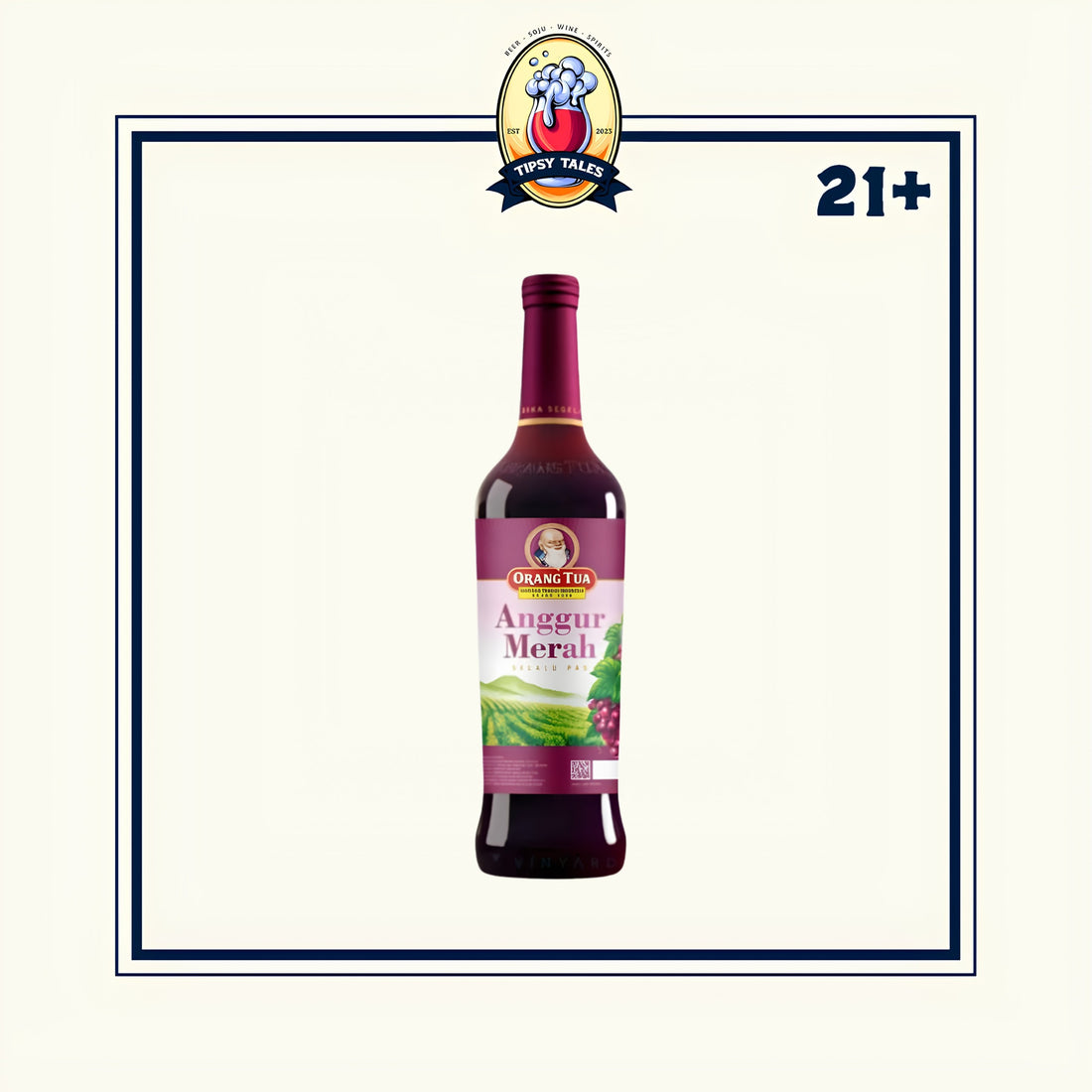 Anggur Merah Cap Orang Tua 14.7% 620ml 1