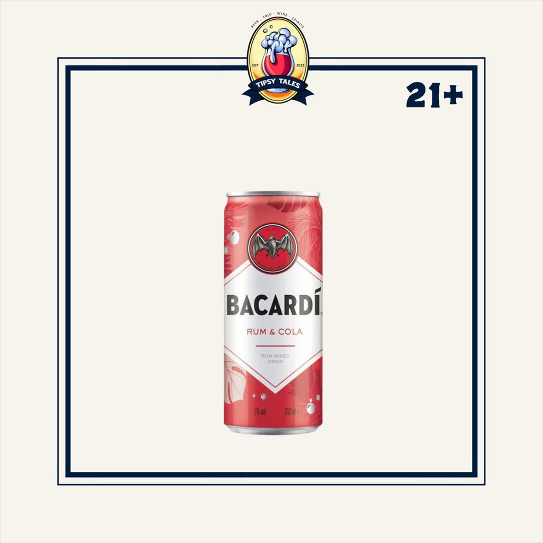 Bacardi Rum Cola Cans 250ml 1