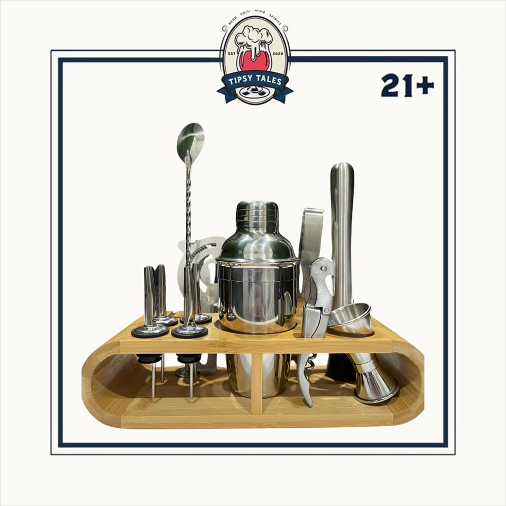 Bartending Kit Boston Cocktail Shaker Set Stainless Steel 12Pcs 1