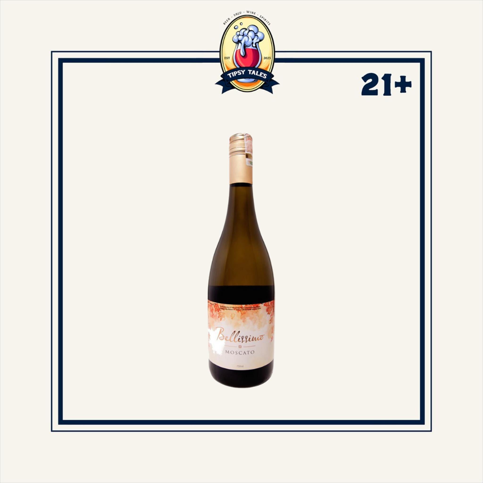 Bellissimo Moscato Frizzante Sweet White Wine 750ml 1