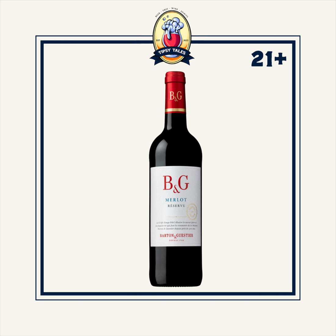 B&G Barton & Guestier Réserve Merlot 750ml 1
