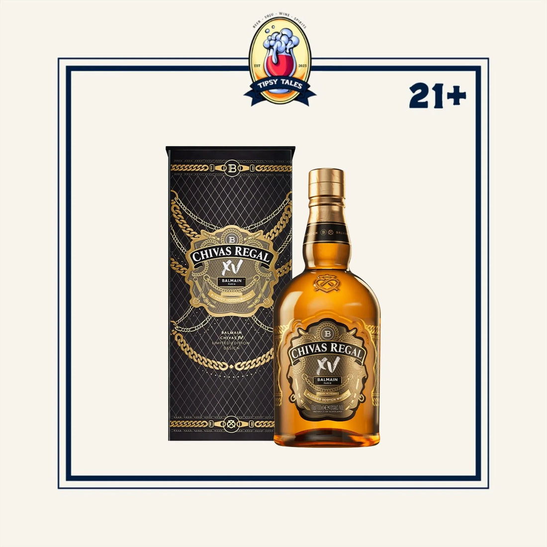 Chivas XV 15YO Balmain Limited Edition Blended Scotch Whisky 700ml 1