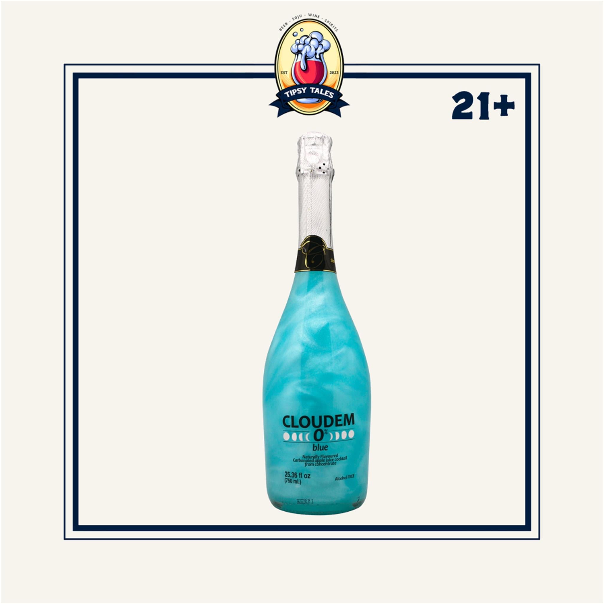 Cloudem Zero Blue Sparkling Non Alcohol 750ml 1