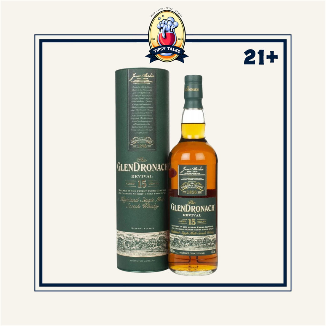 Glendronach 15 Years Old Revival Single Malt Scotch Whisky 700ml 1