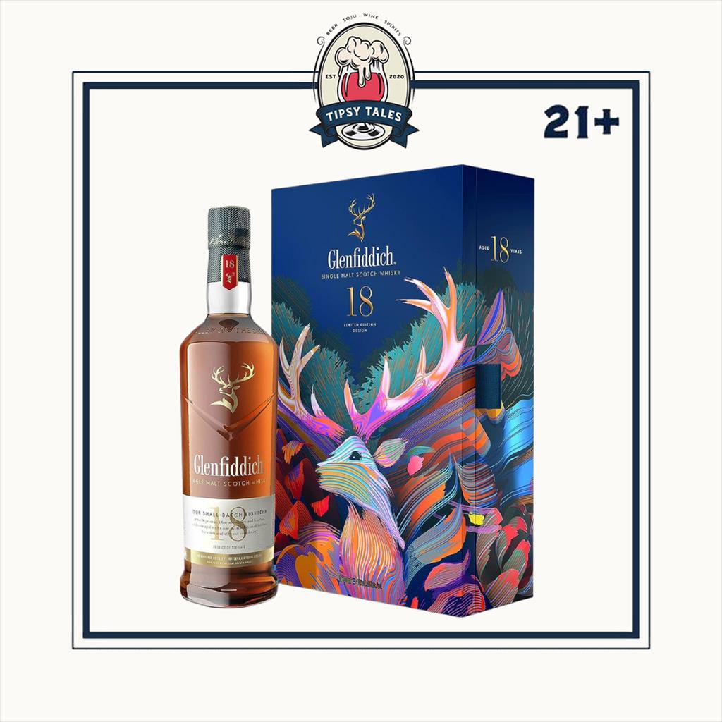 Glenfiddich 18 Years Single Malt Gift Pack with Flask 700ml 1