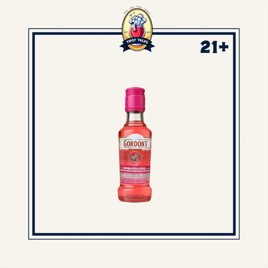 Gordons premium pink gin 200ml 1