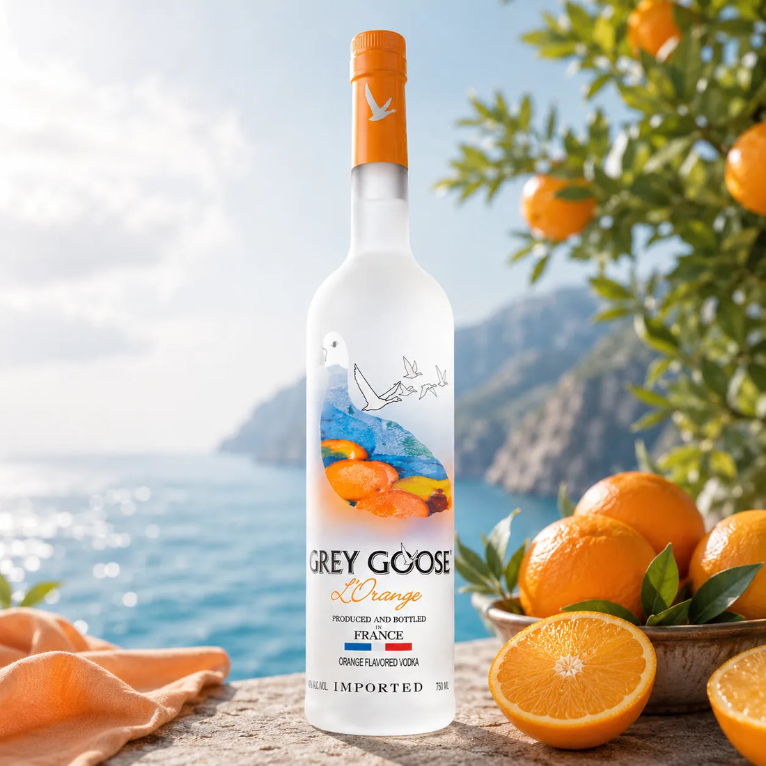 Grey Goose L`Orange Premium Orange Flavored Vodka 750ml 1