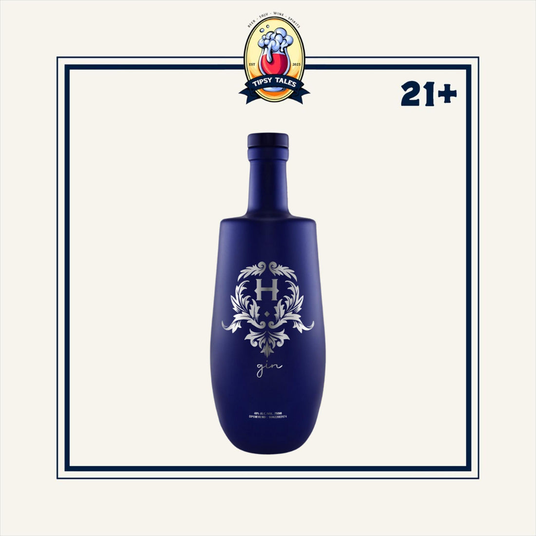 H Gin Premium Dry Gin 750ml 1