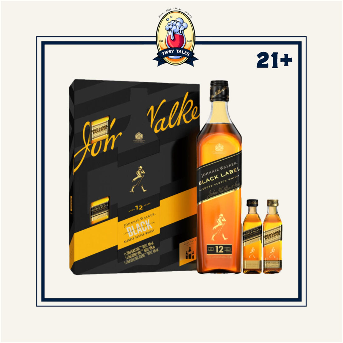JW Black Label Gift Pack - Free Mini Double Black & Gold Label 1