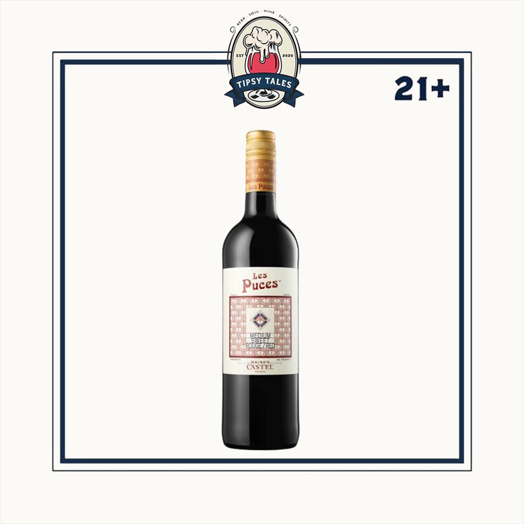 Les Puces Vin de France Medium Sweet Red Wine 750ml 1