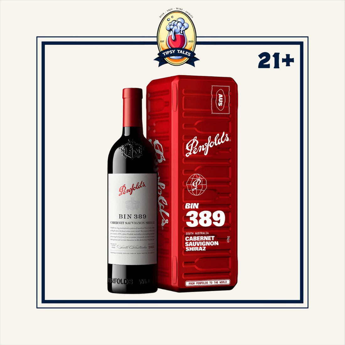 Penfolds Bin 389 Cabernet Sauvignon Shiraz Gift Box World 750ml 1
