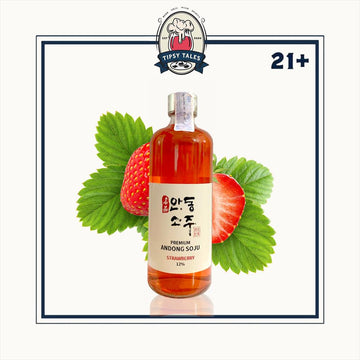Premium Andong Soju Strawberry 375ml 1