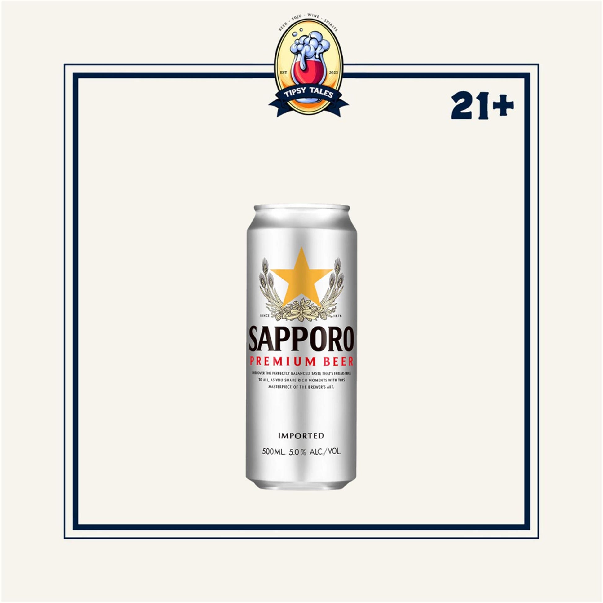 Sapporo Premium Beer Can 500ml 1