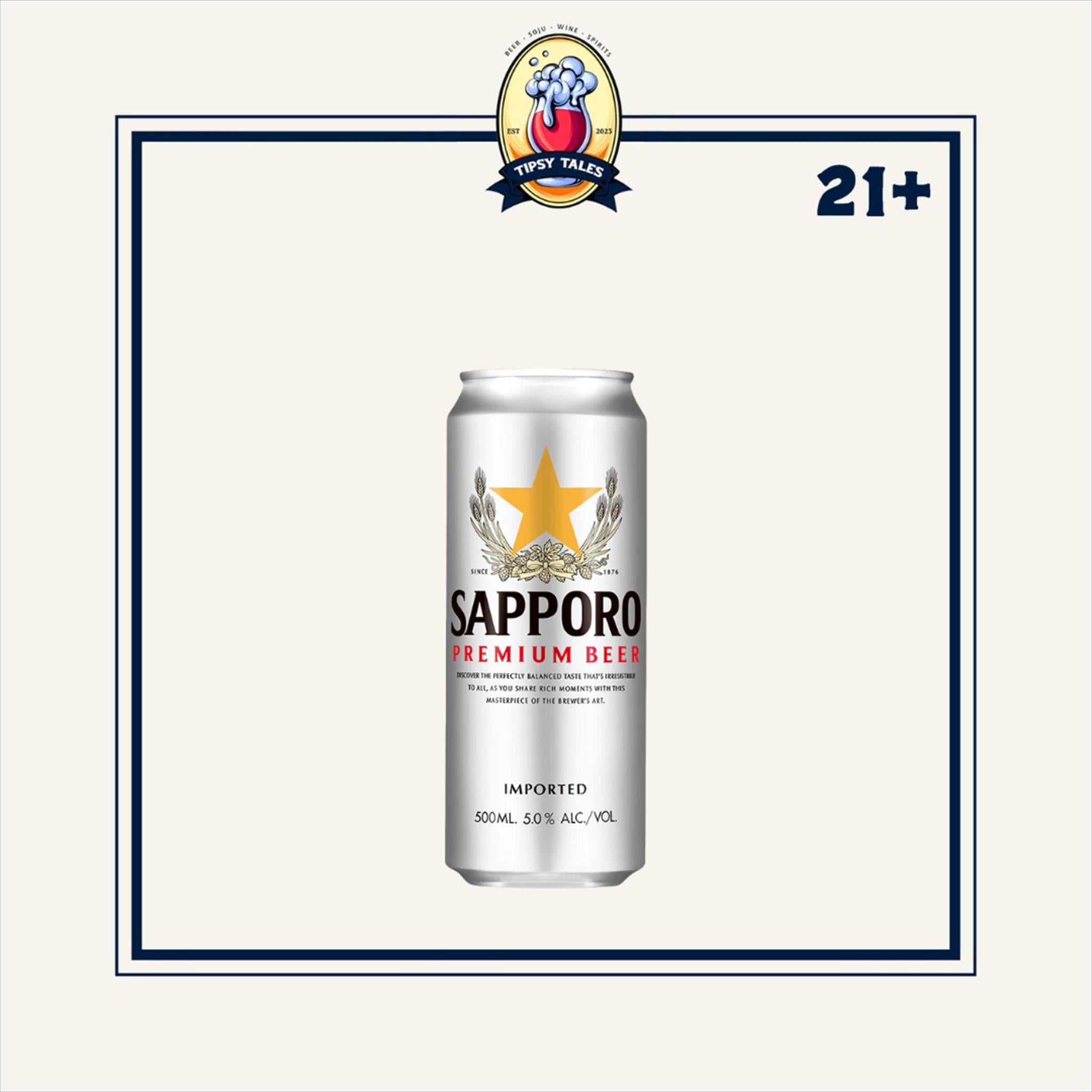 Sapporo Premium Beer Can 500ml 1