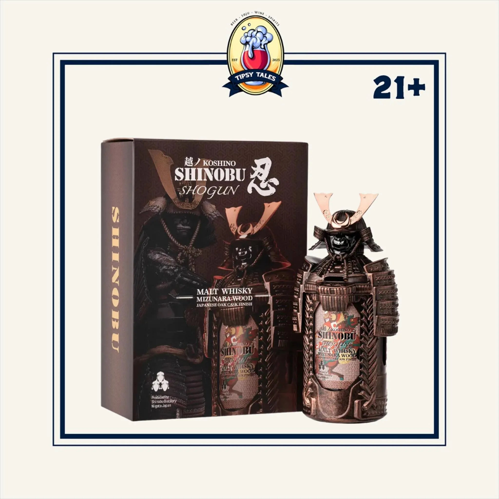 Shinobu Shogun Mizunara Wood Oak Cask Finish Japanese Whisky 700ml 1
