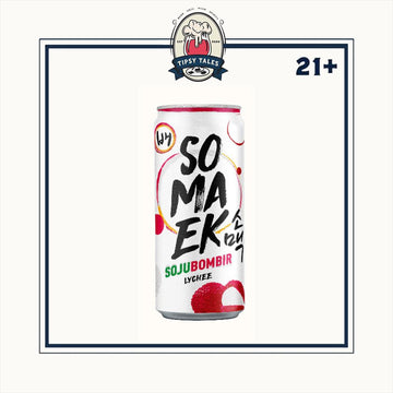 Somaek Soju Beer Lychee 320ml 1